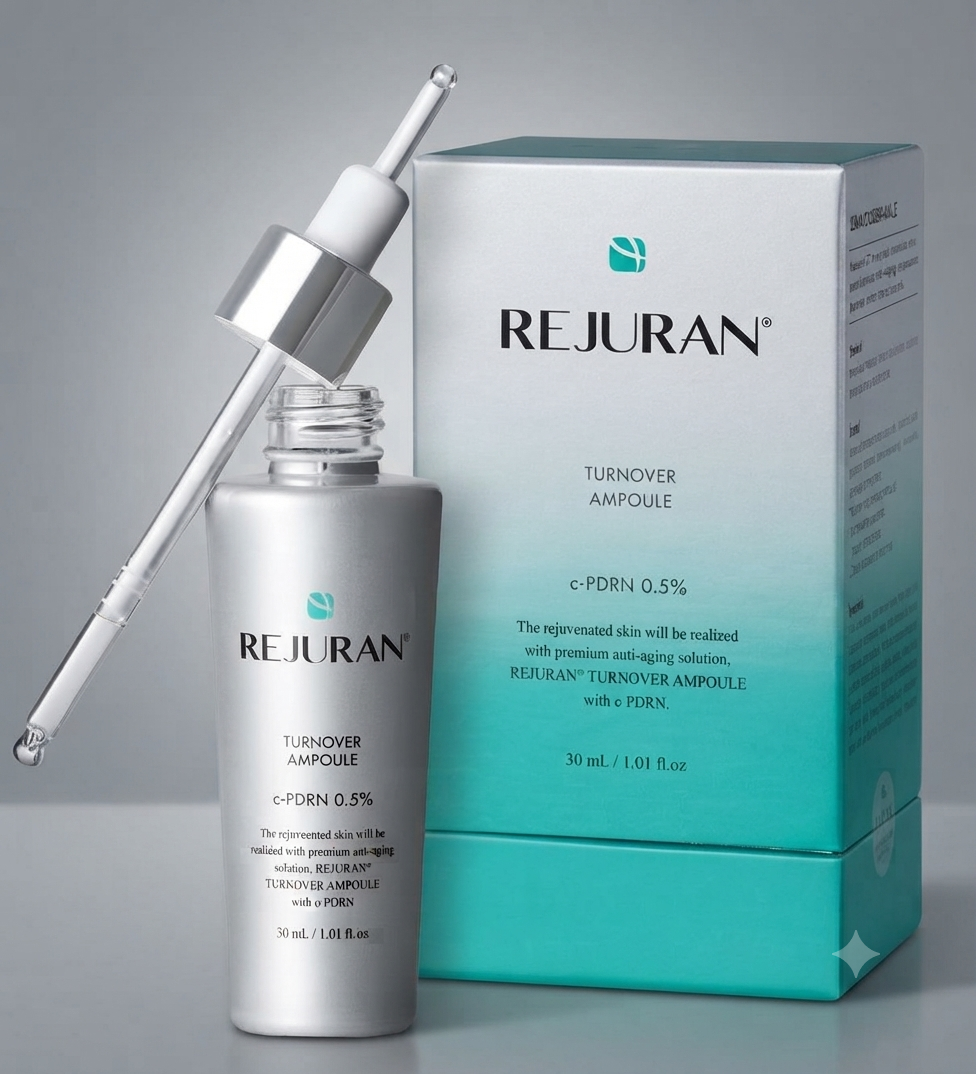REJURAN Turnover Ampoule, c-PDRN Face Serum for Youthful Glow for Glass Skin - 30ml
